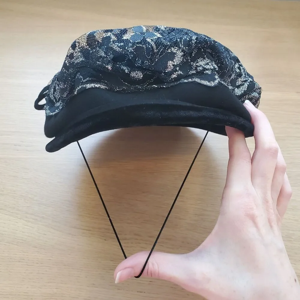 Vintage Austelle Black Wool Hat
